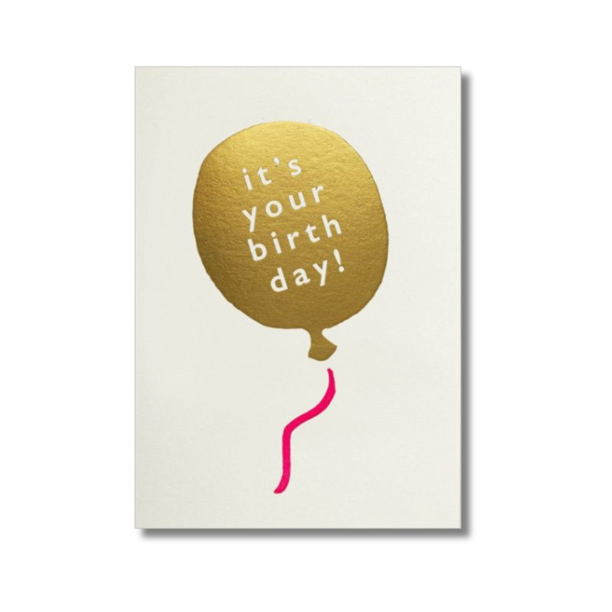 Birthday Mini Card - Gold Balloon