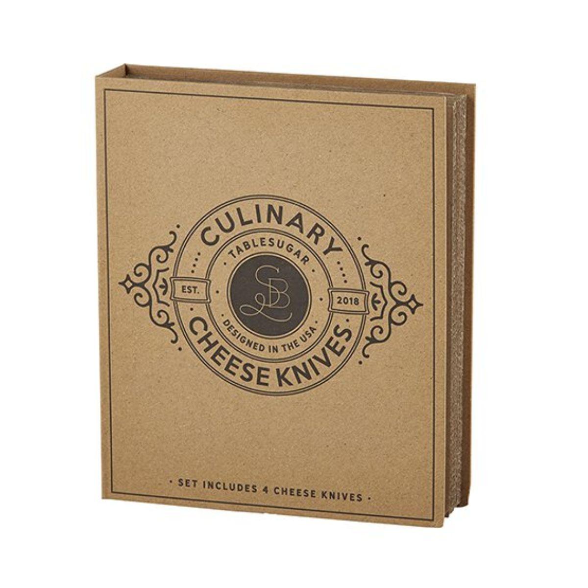 Cardboard Book Gift Set - Cheese Knives