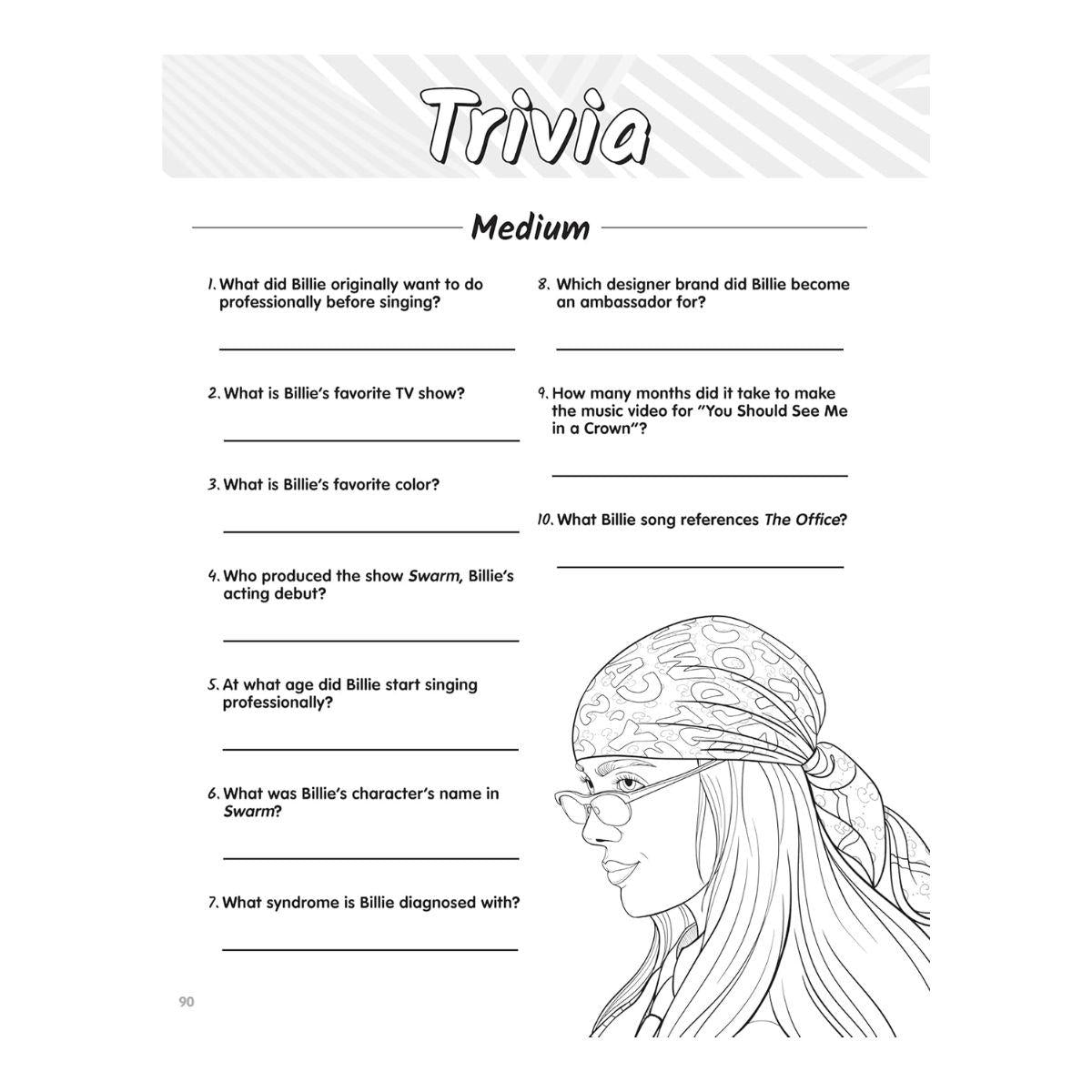 Colouring & Activity Book - Super Stylish Billie Eilish