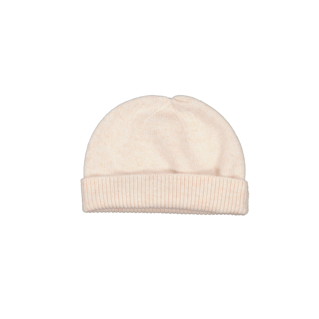 Wool Knit hat - Ivory Blush