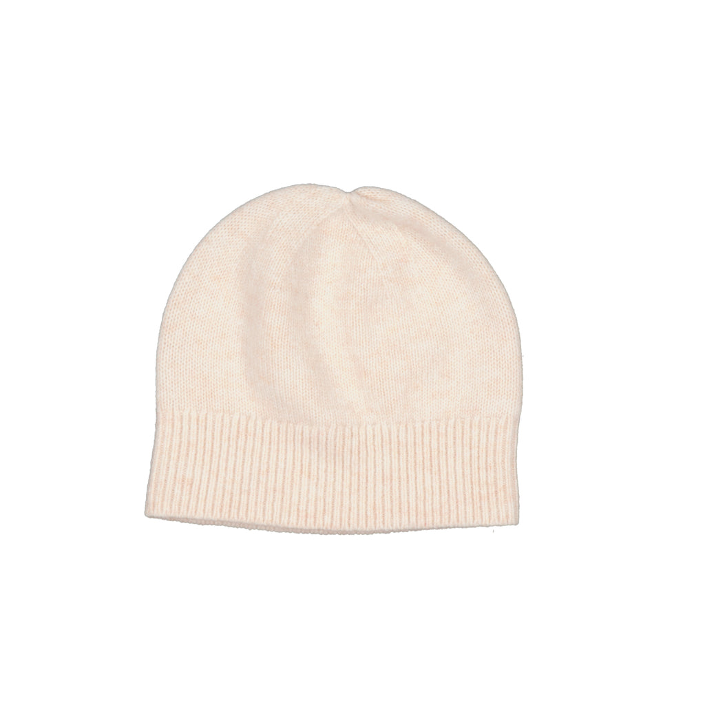 Wool Knit hat - Ivory Blush