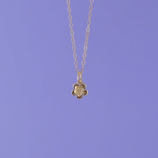 Mini Charming Necklace - Golden Cherry Blossom