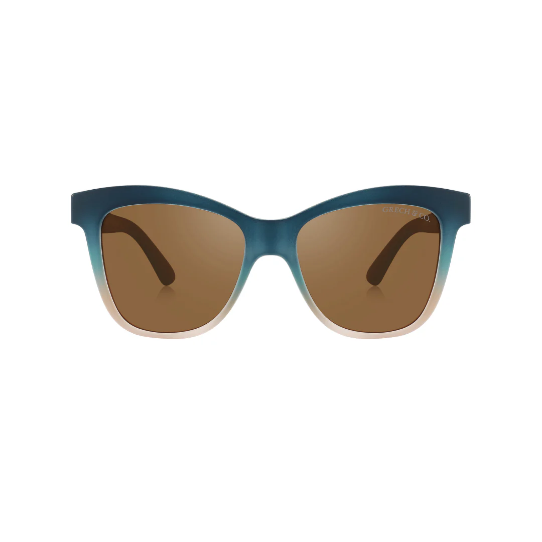 Polarized Unisex Wayfarer Sunglasses - Desert Teal Ombre
