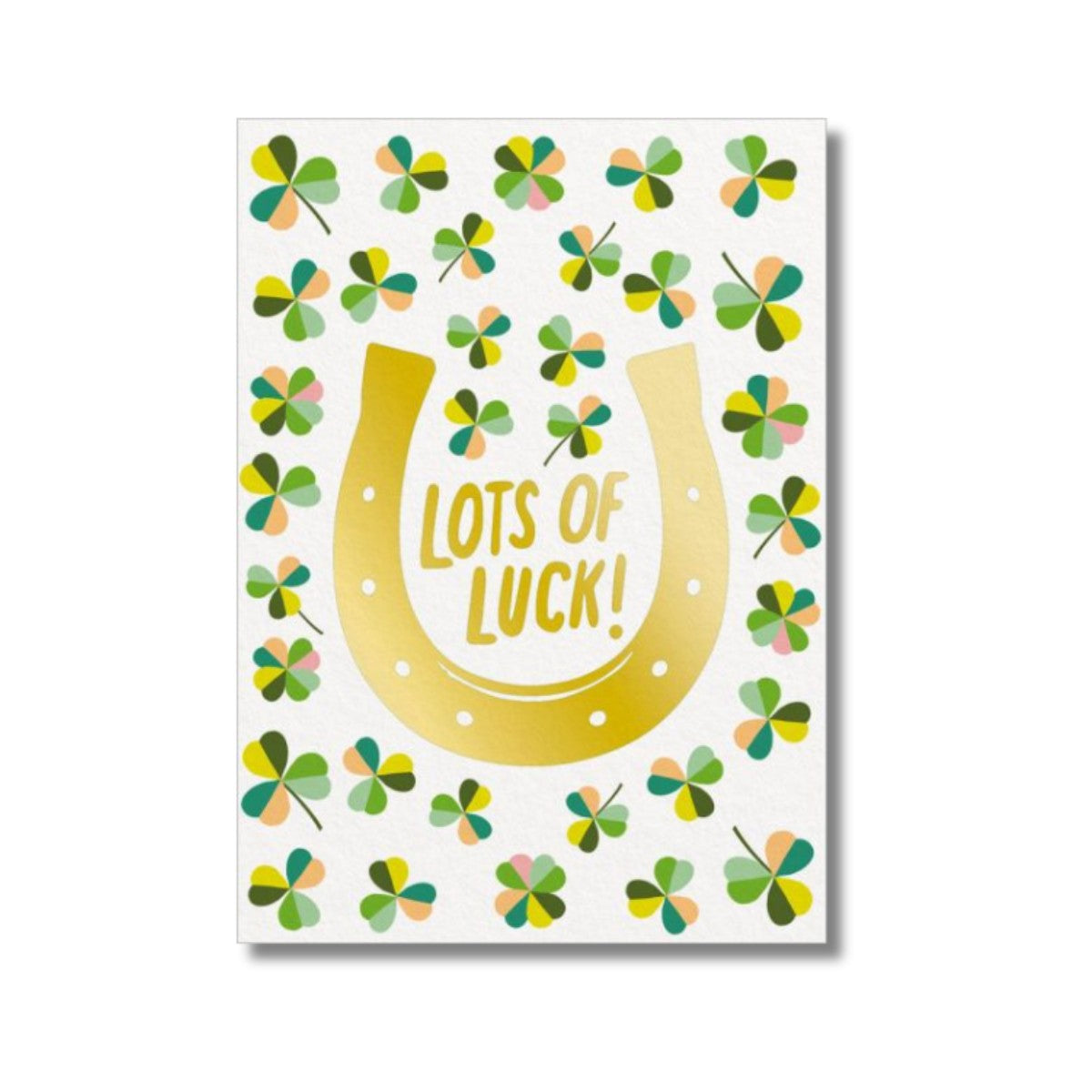 Good Luck Card - Gold Foil Horseshoe