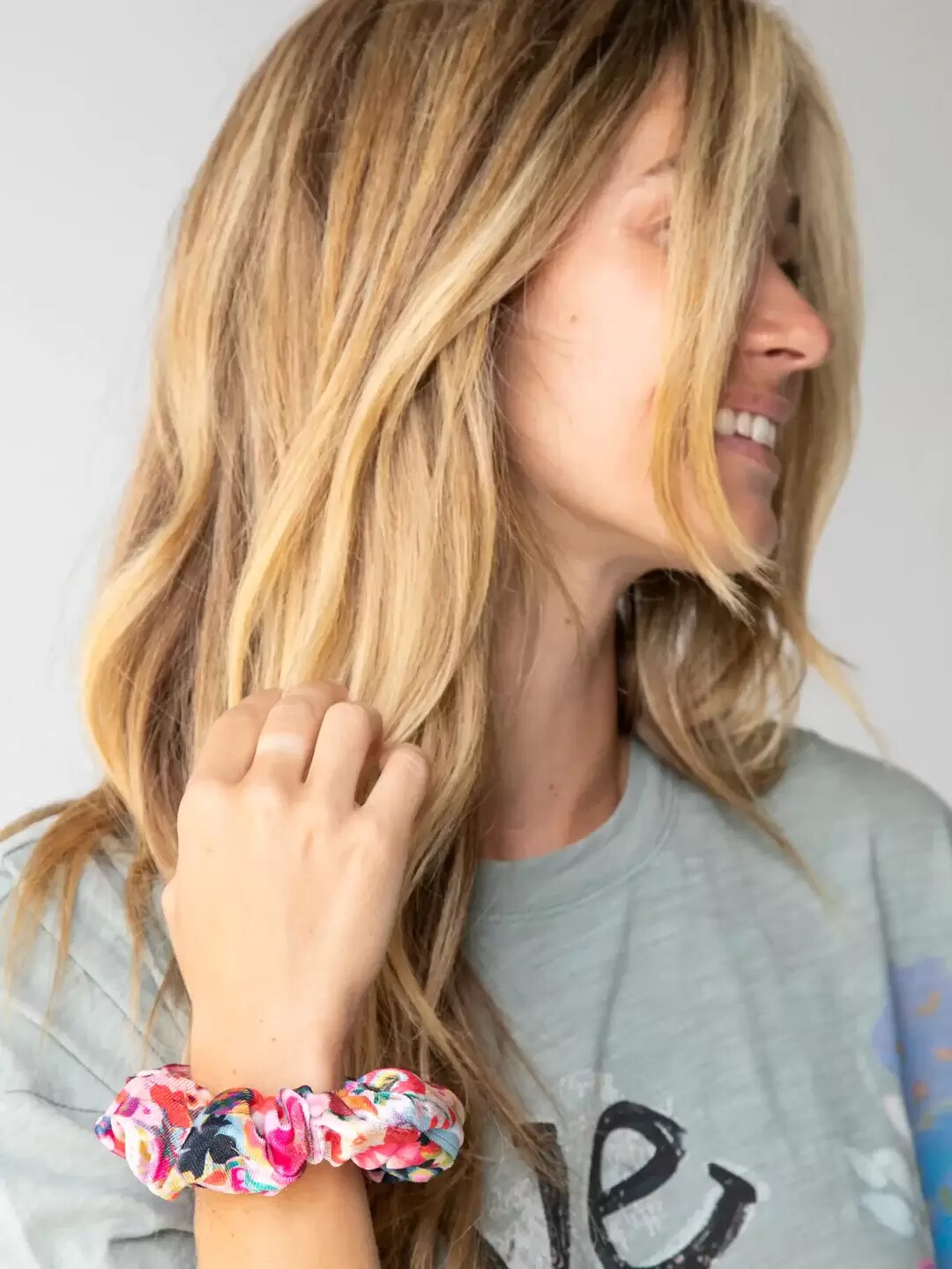 Hideaway Hair Scrunchie - Pink Meadow