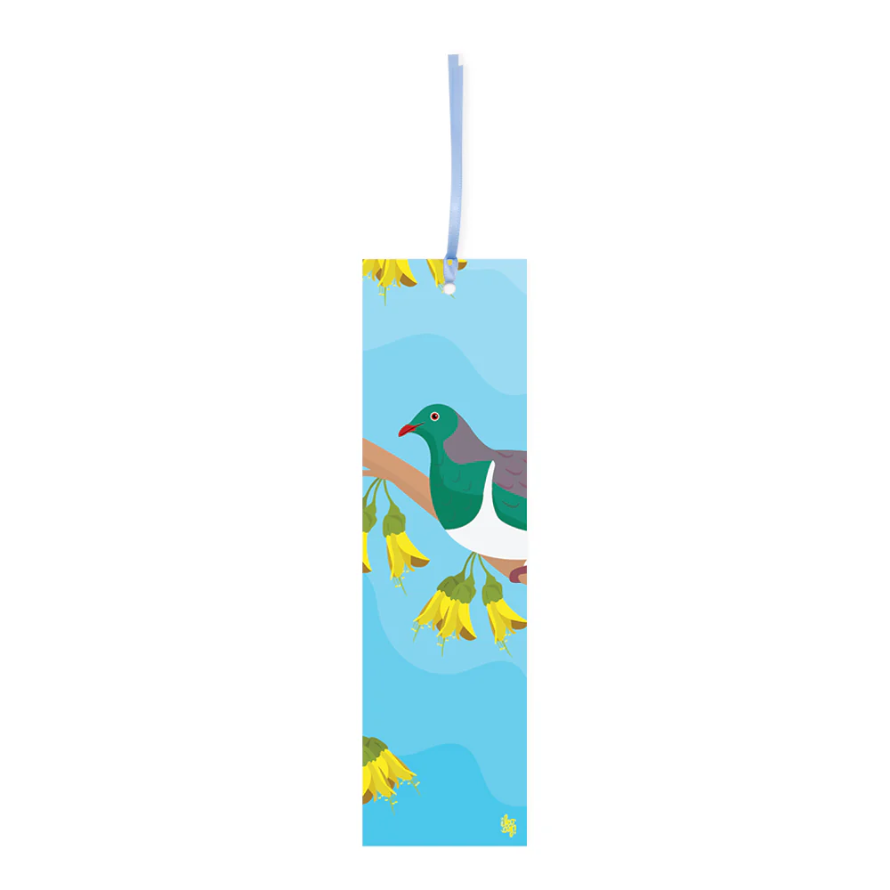 Iko Iko Double-Sided Bookmark - Kōwhai Kererū
