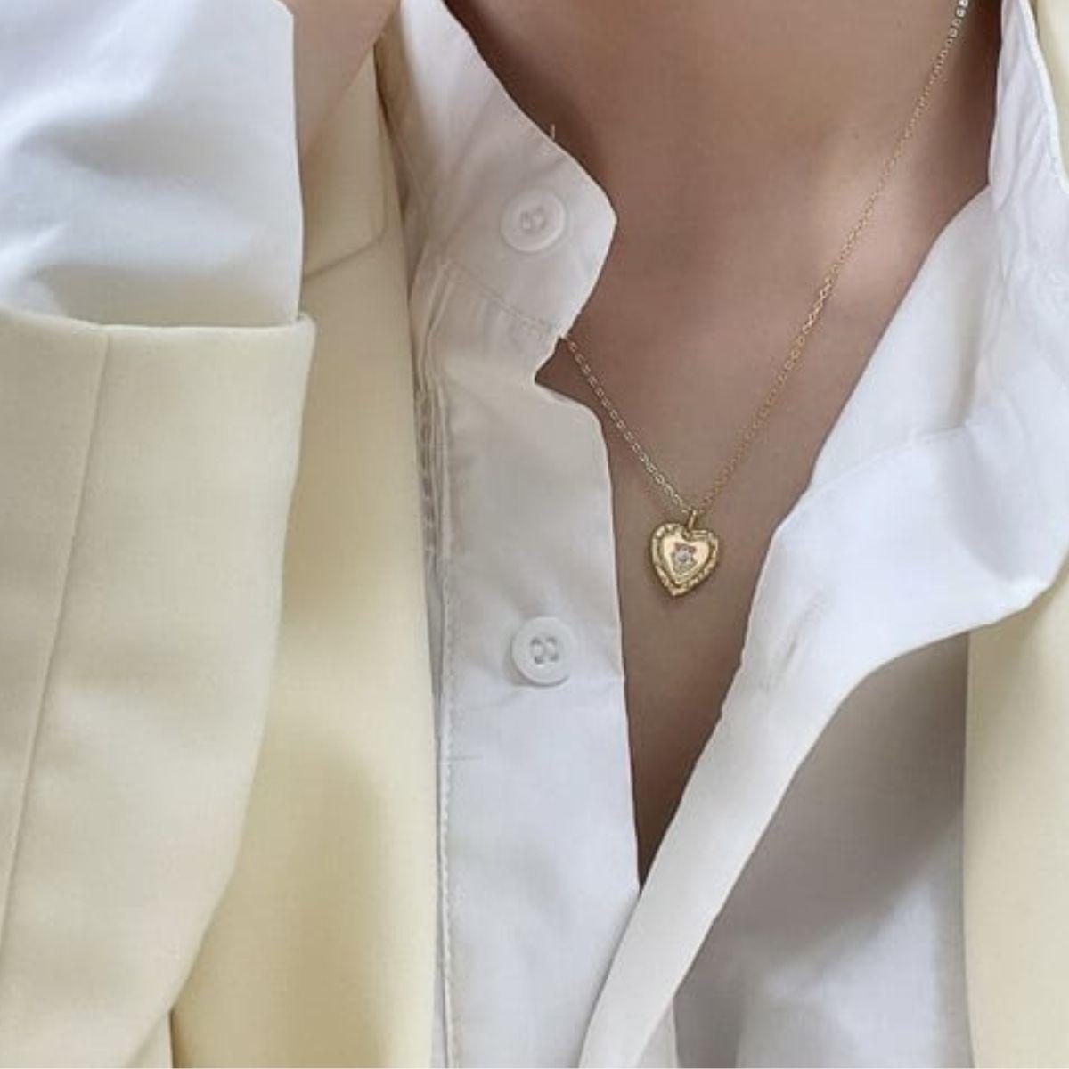 I Heart You Necklace - Gold