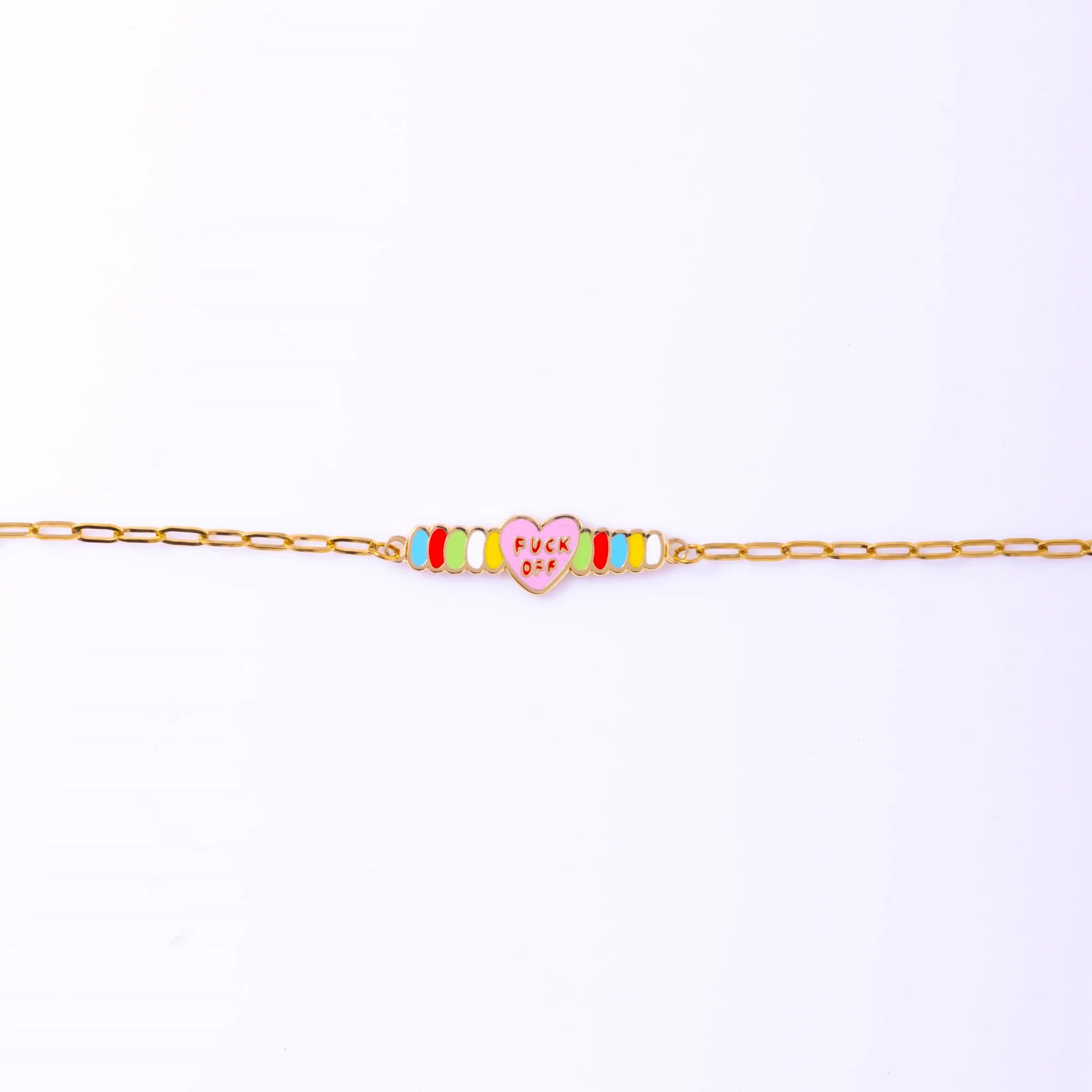 Cloisonné Bracelet - F*ck Off Candy Heart