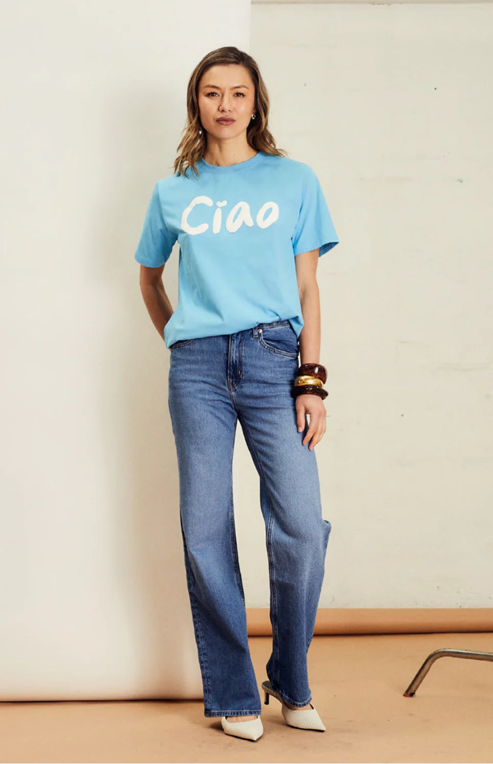 Lana Vintage Tee - Blue Ciao