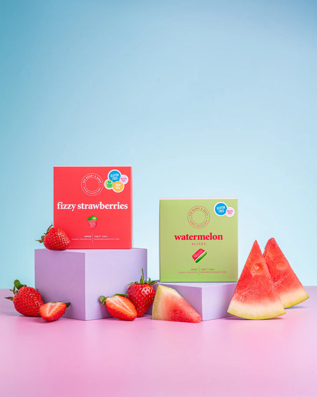 Vegan Gummy Candy Gift Box - Fizzy Strawberries