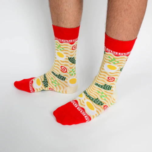 Large Cotton Crew Socks - Ramen