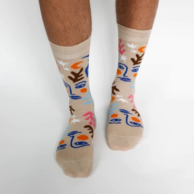 Large Cotton Crew Socks - Matisse