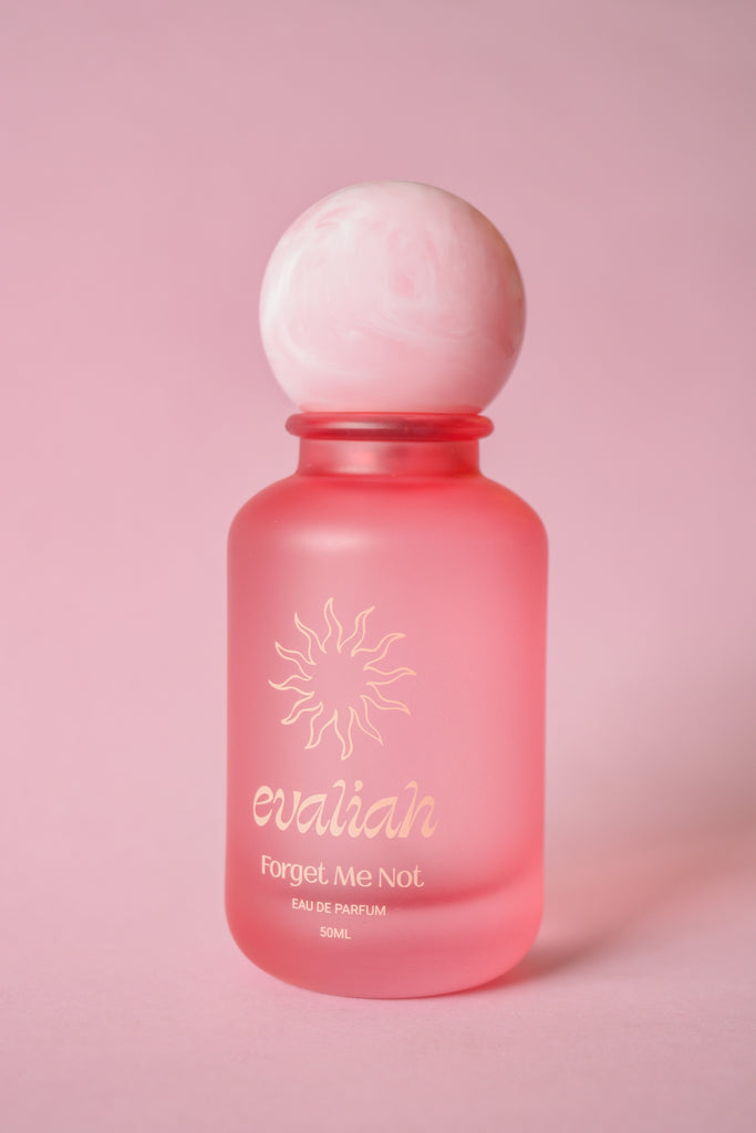 Pink bottle with a white cap on a pink background