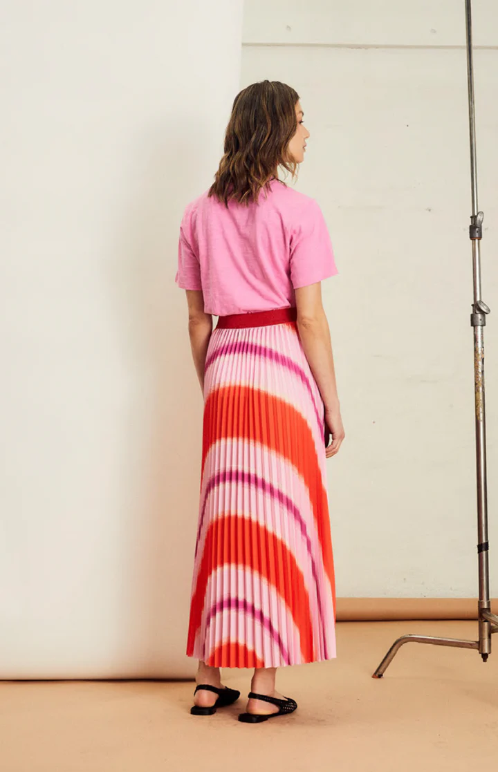 Simon Maxi Pleat Skirt - Sunset