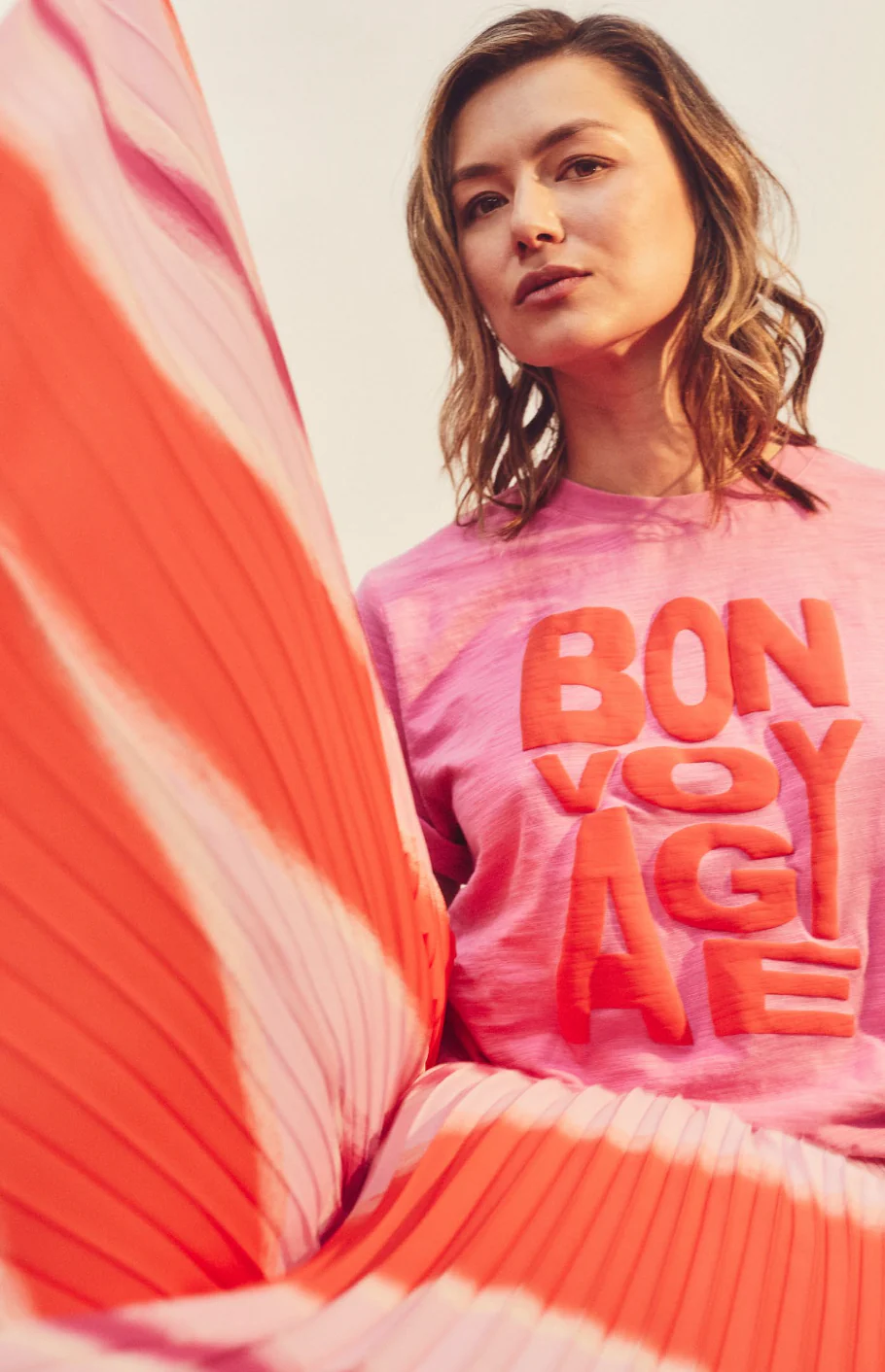 Simon Maxi Pleat Skirt - Sunset