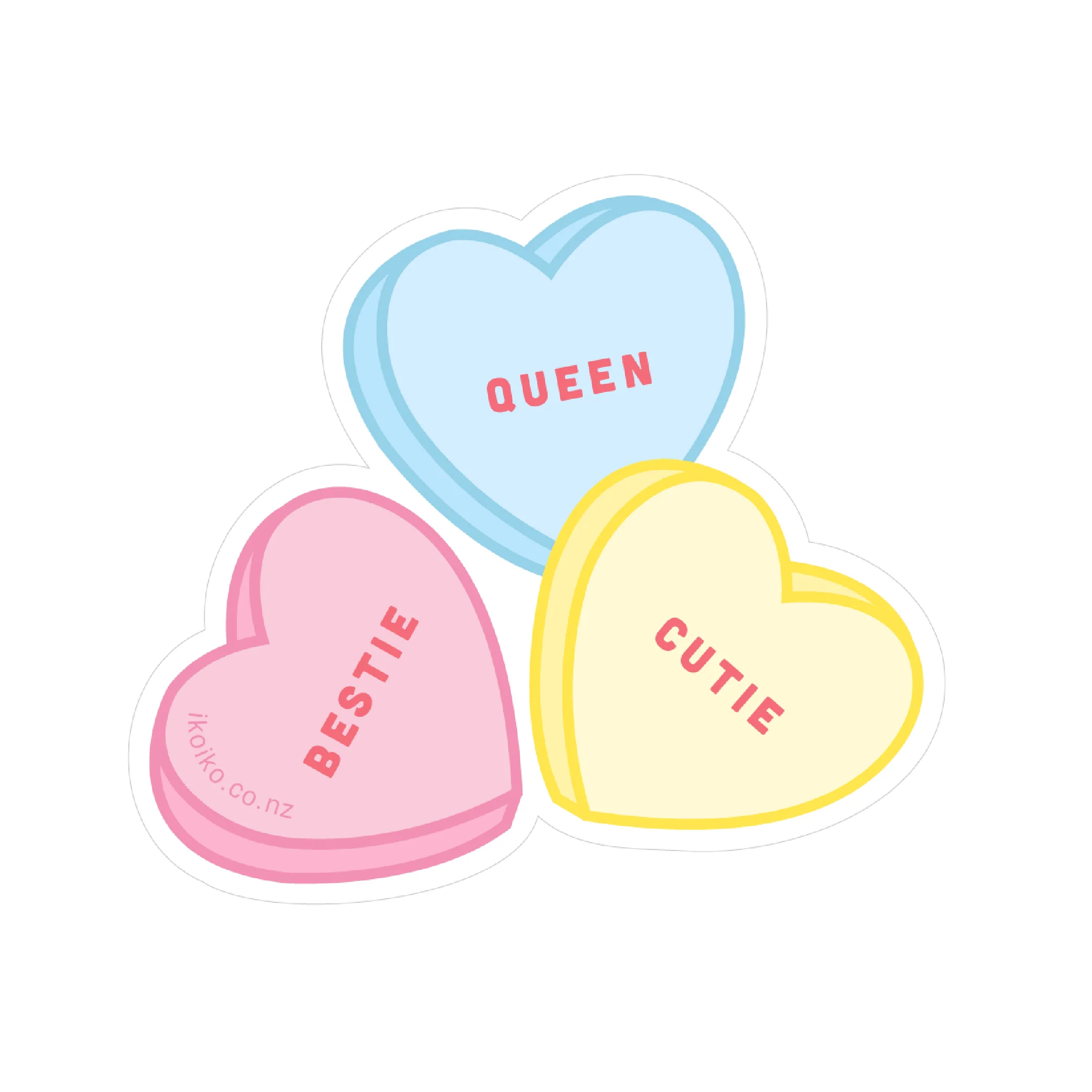 Sticker - Bestie Candy Hearts