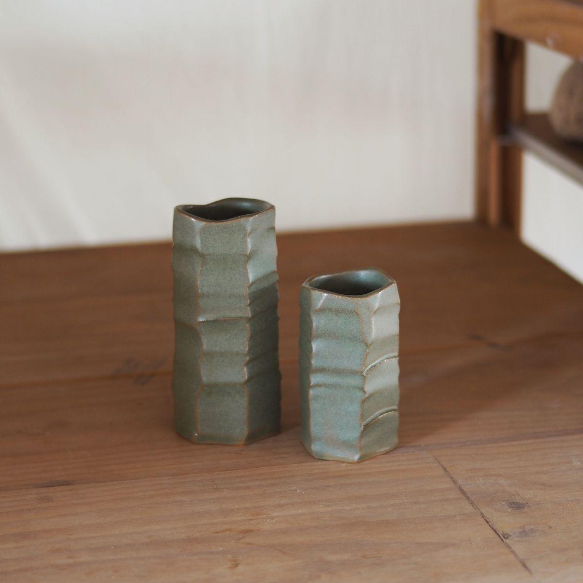 Tetto Ceramic Vase - Verde