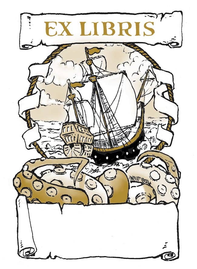 Bookplates 10 pack - Crossing the Seas