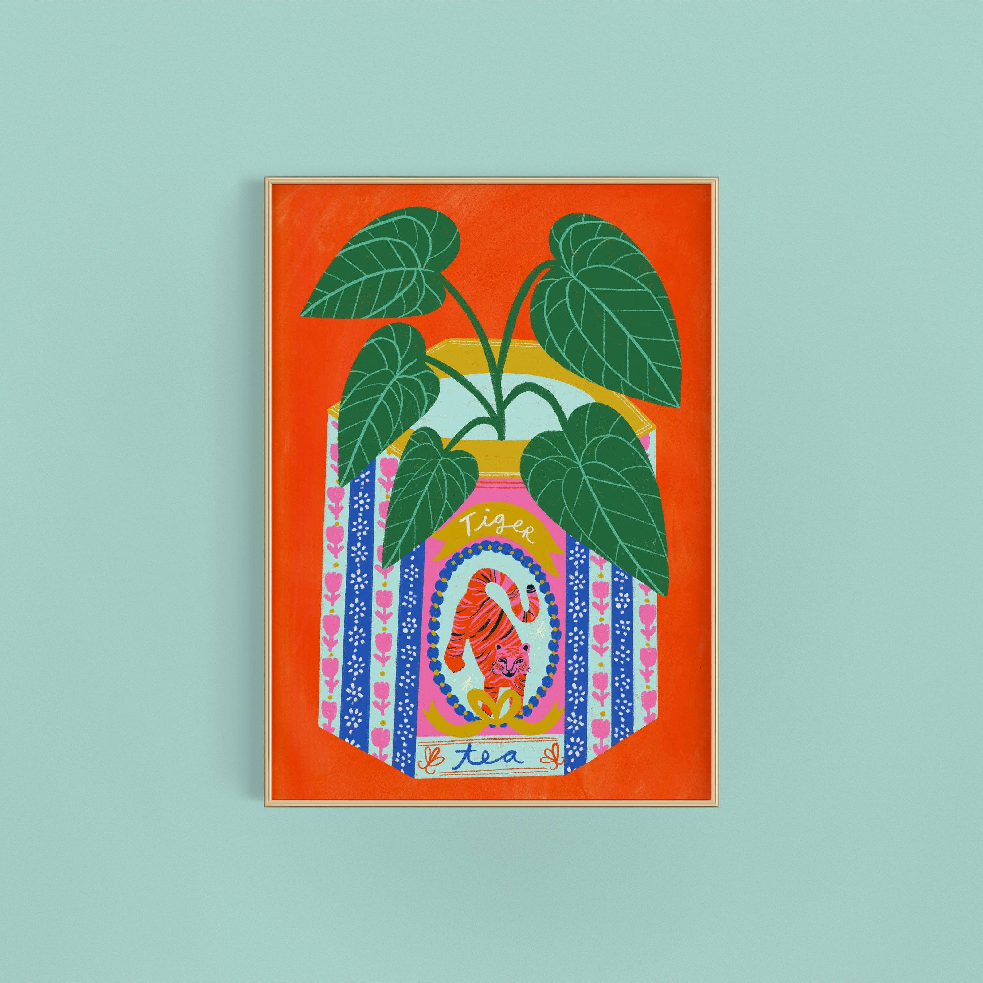 A3 Art Print - Alocasia Plant Tiger Tin