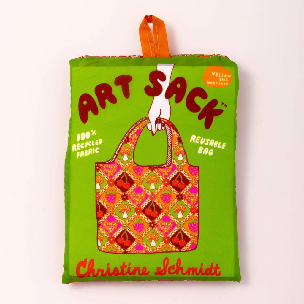 Art Sack Recycled Shopping Bag - F*ck Off Retro