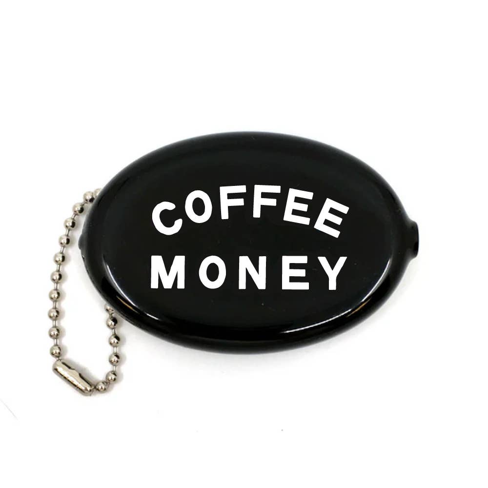 Coin Keyring Pouch - Coffee Money (Black)