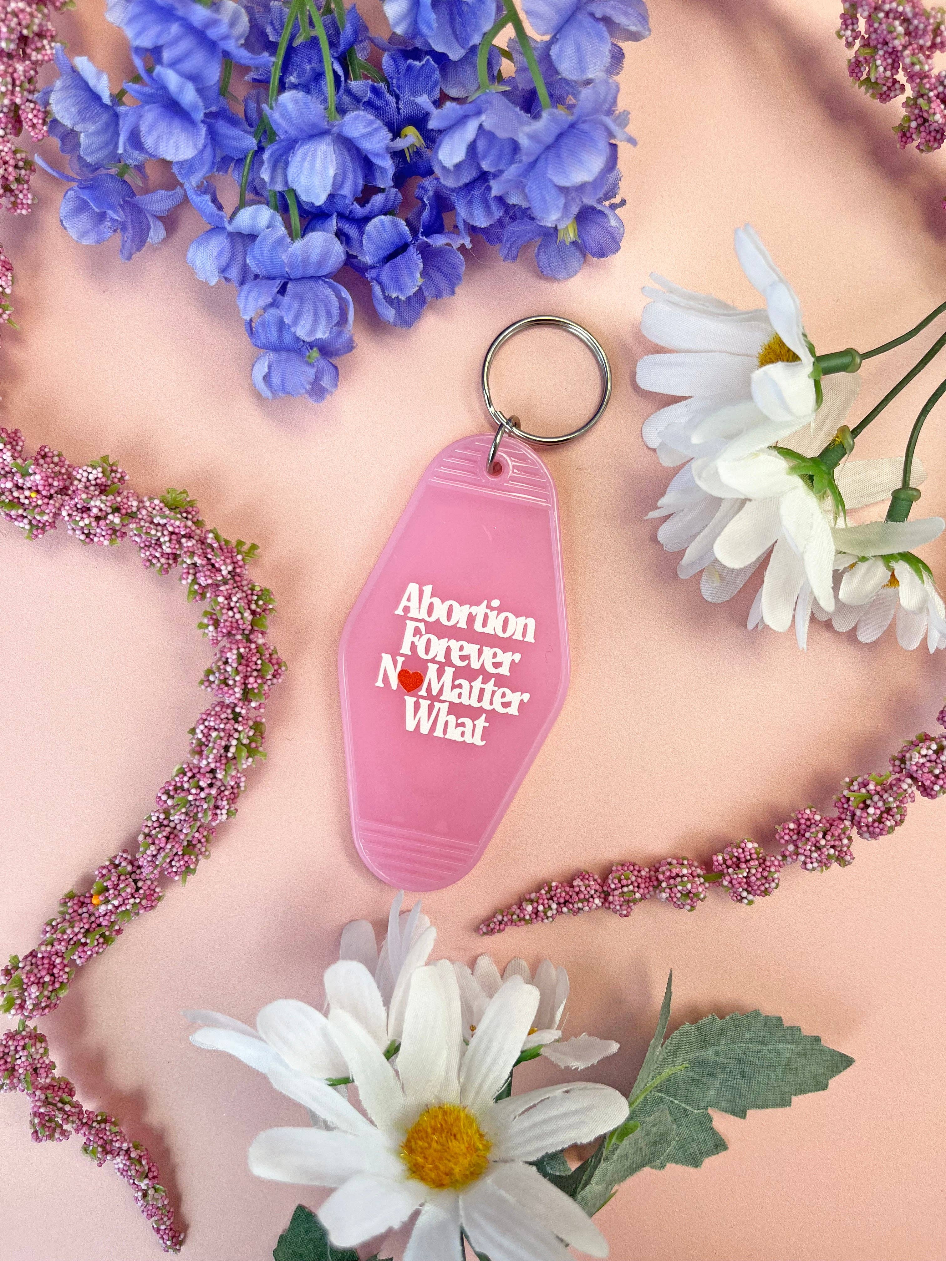 Vintage Motel Keyring - Abortion Forever