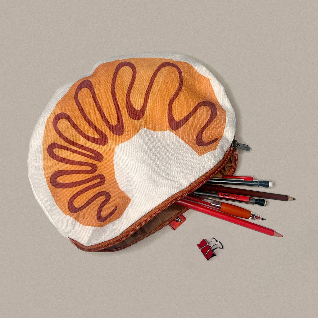 Canvas Pouch/Pencil Case - Croissant