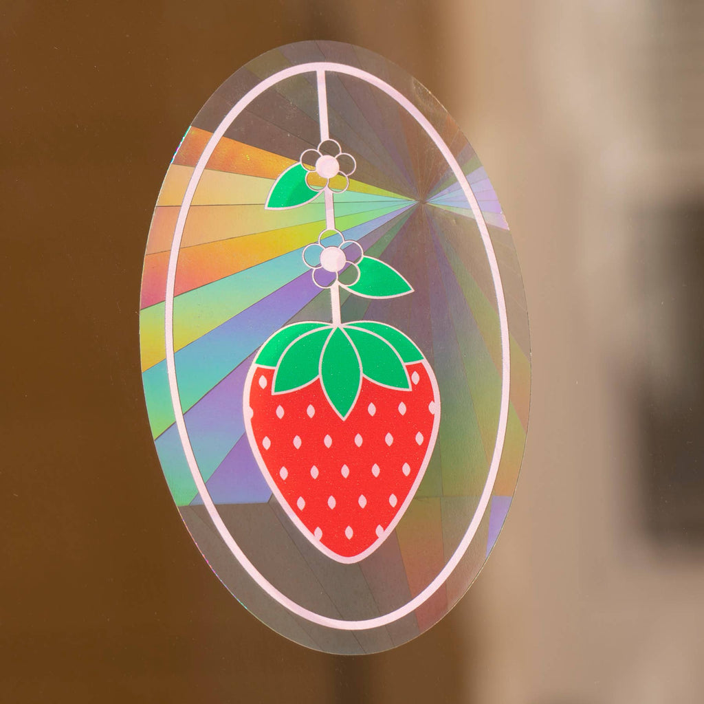 Window Suncatcher Decal - Strawberry