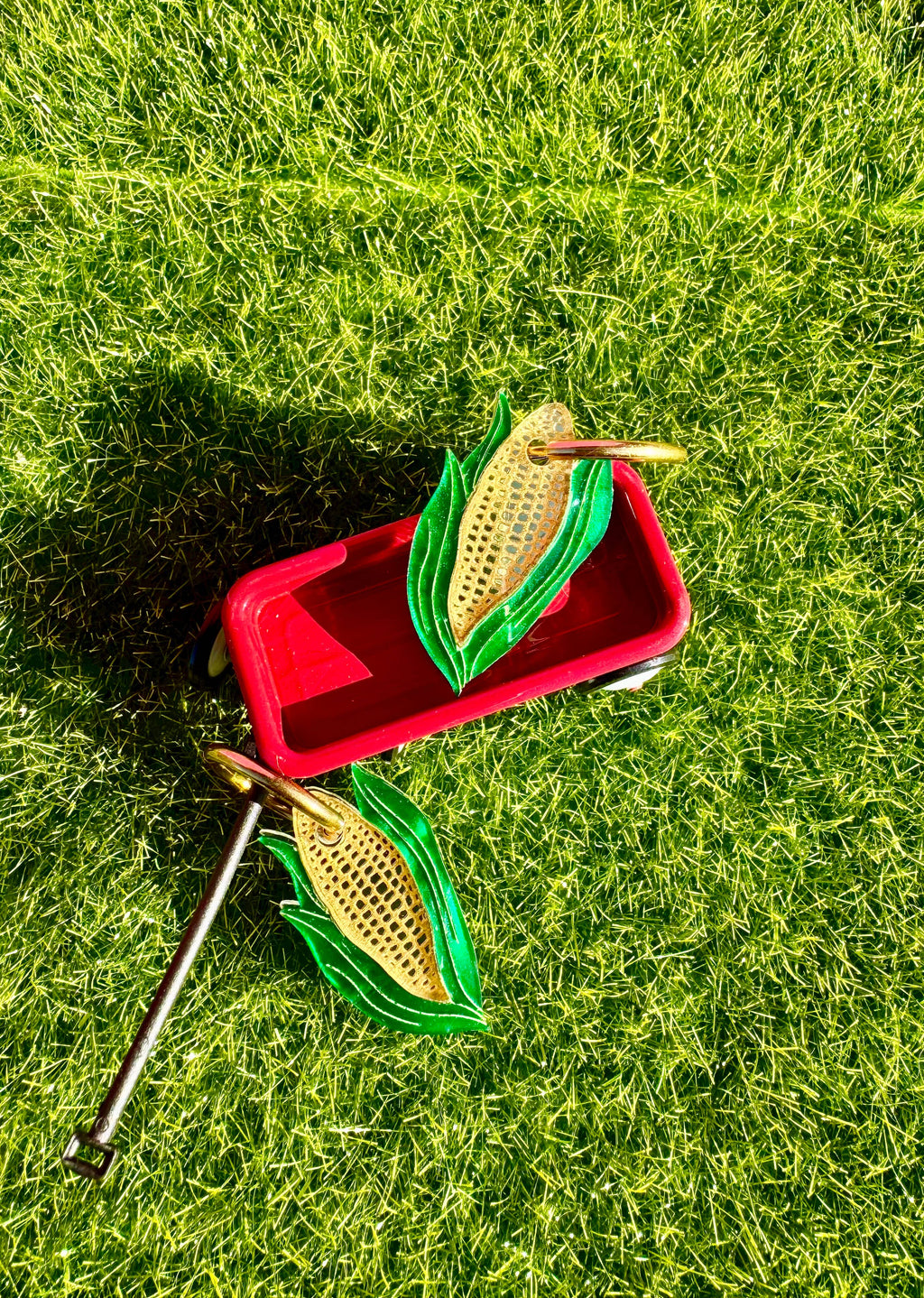 Acrylic Huggie Earrings - Mini Corn