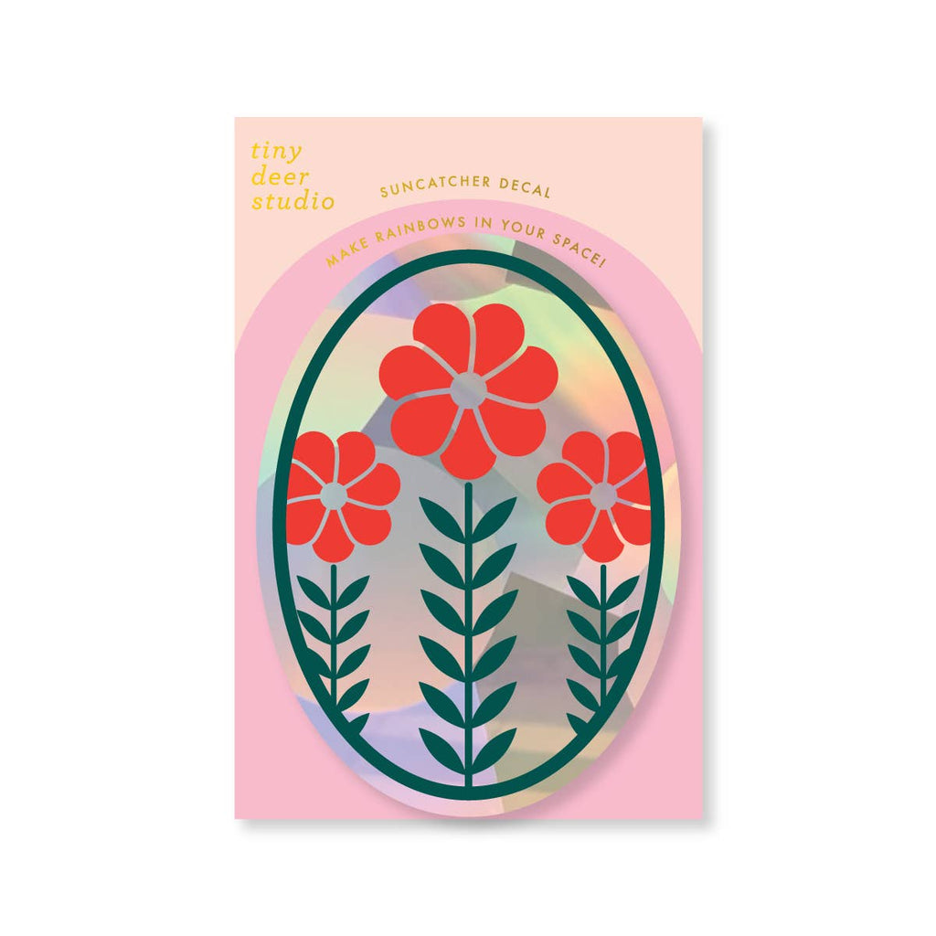 Window Suncatcher Decal - Three Flower