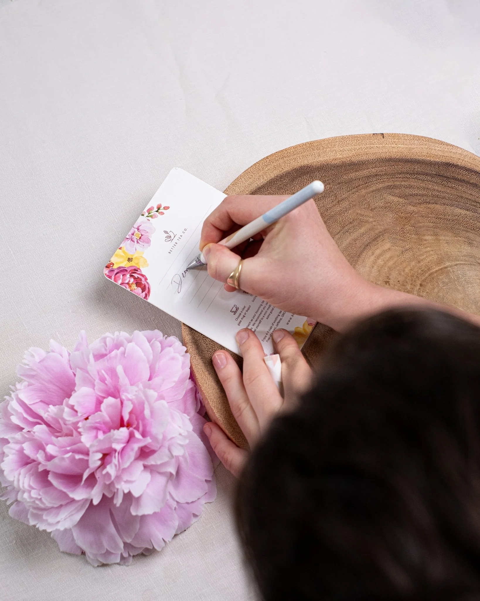 Blooming Tea Ball Affirmation Card