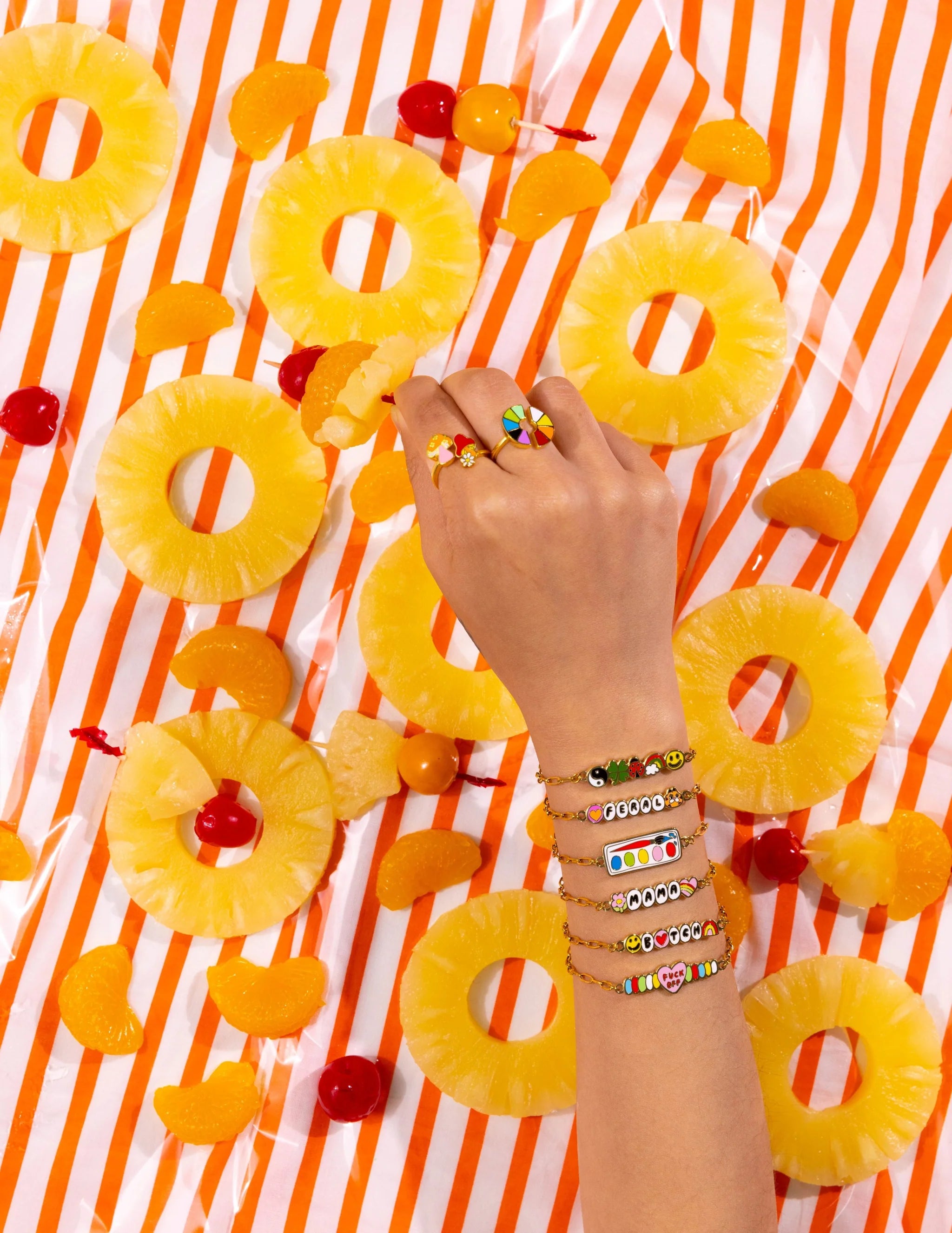 Cloisonné Bracelet - F*ck Off Candy Heart