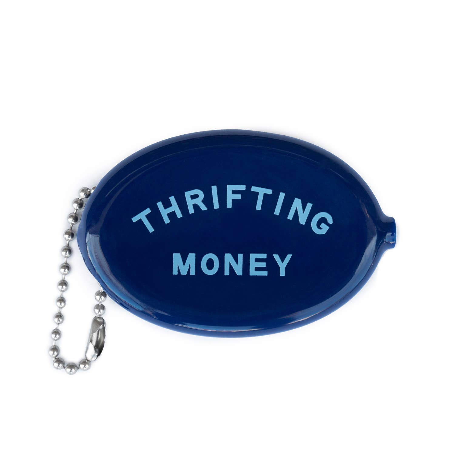 Coin Keyring Pouch - Thrifting Money (Navy)