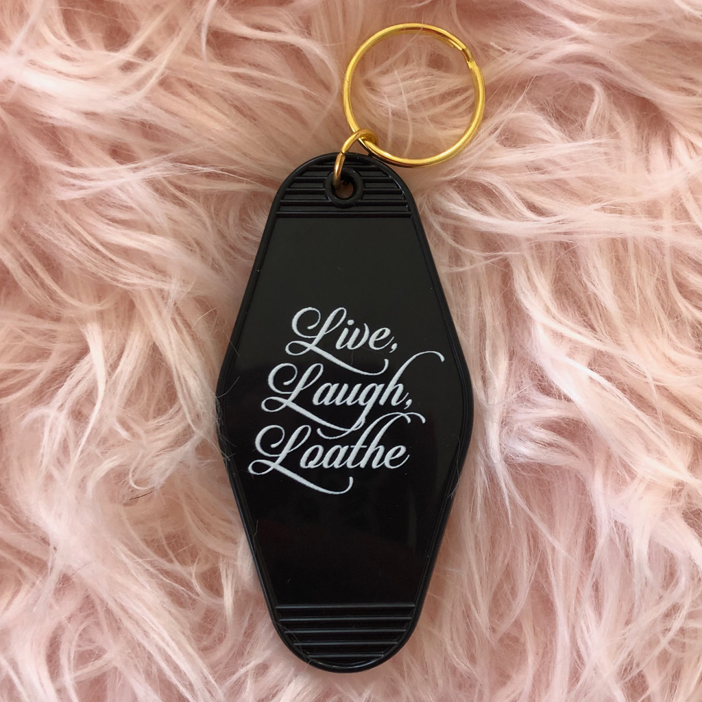 Vintage Motel Keyring - Live Laugh Loathe