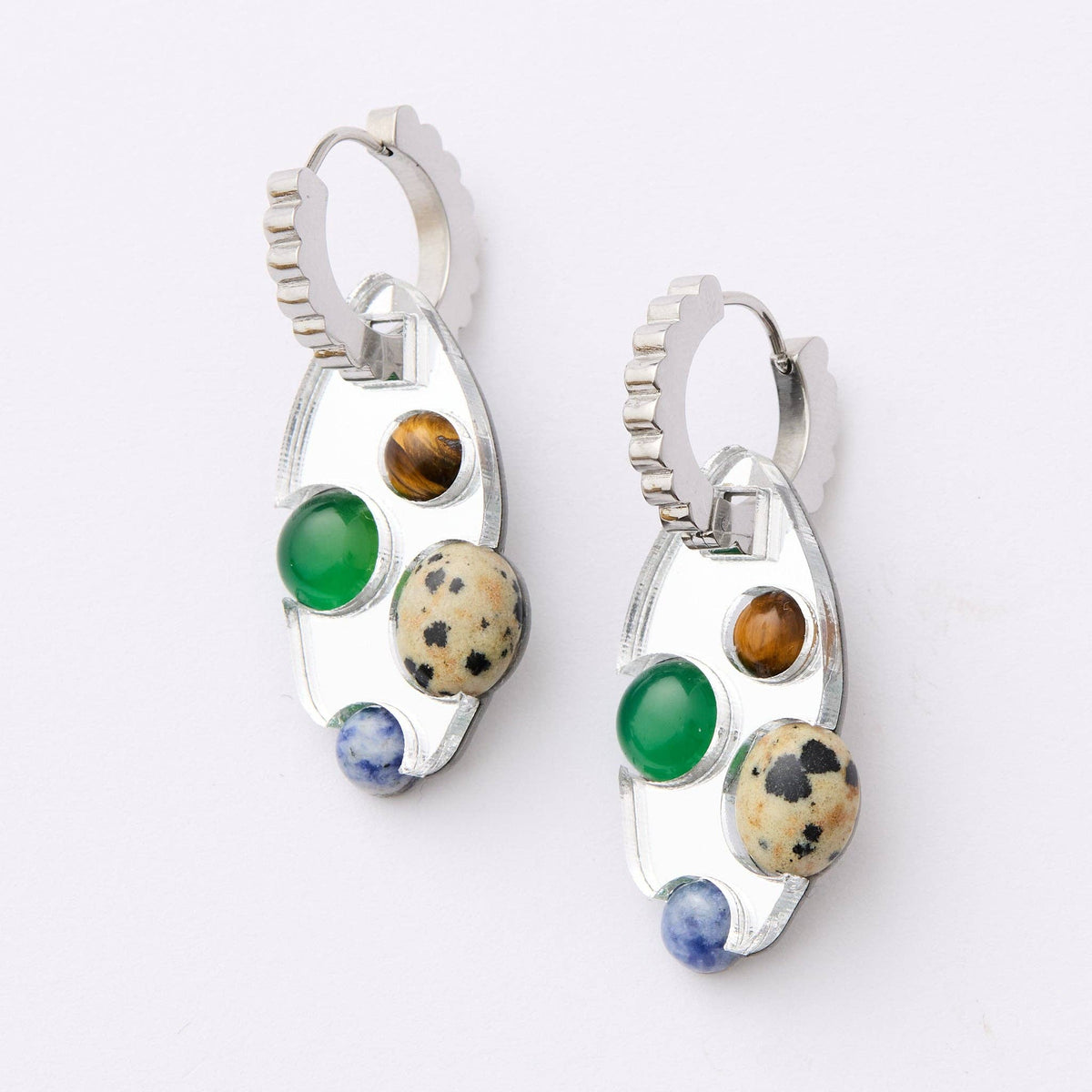 Athena Hoop Earrings - Silver
