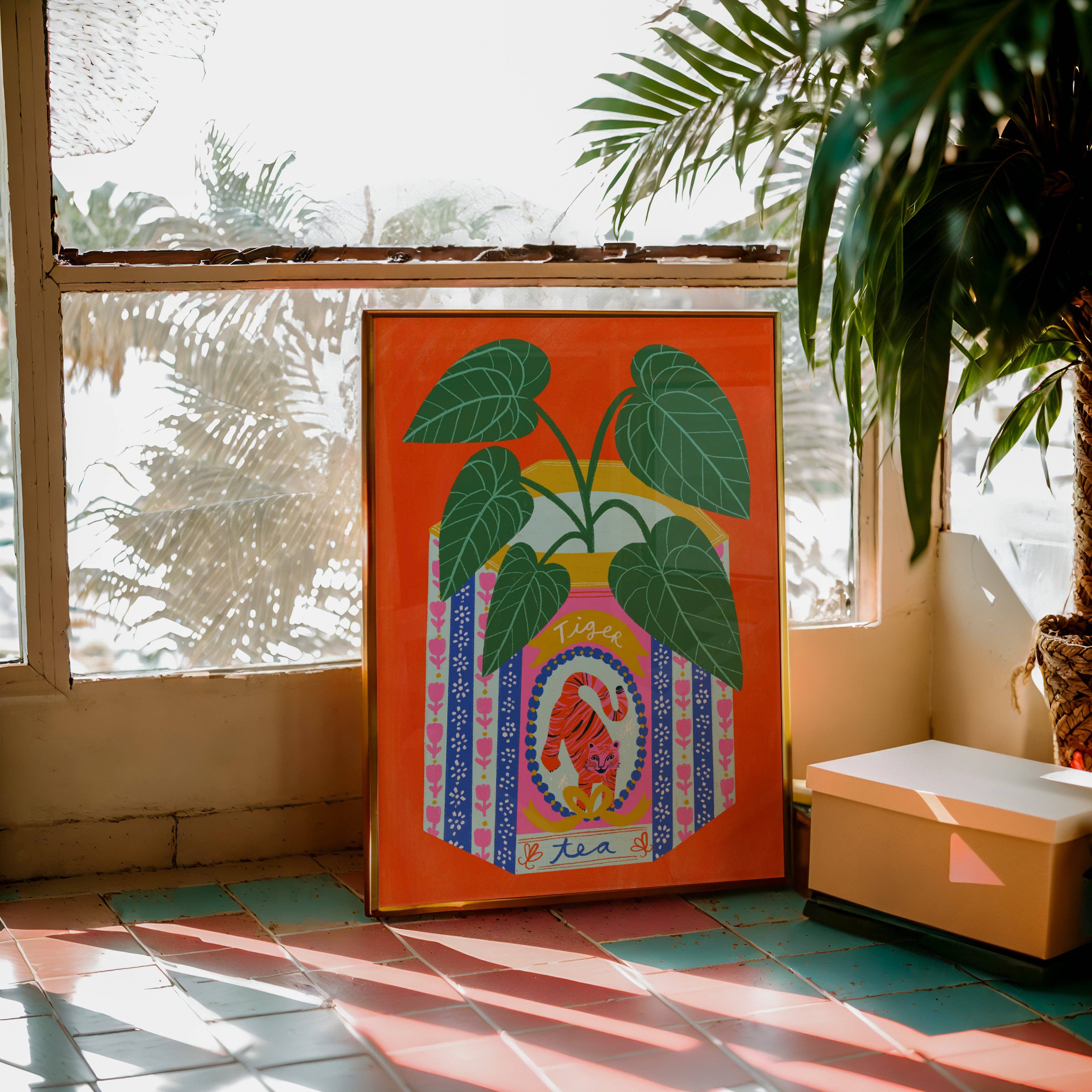 A3 Art Print - Alocasia Plant Tiger Tin