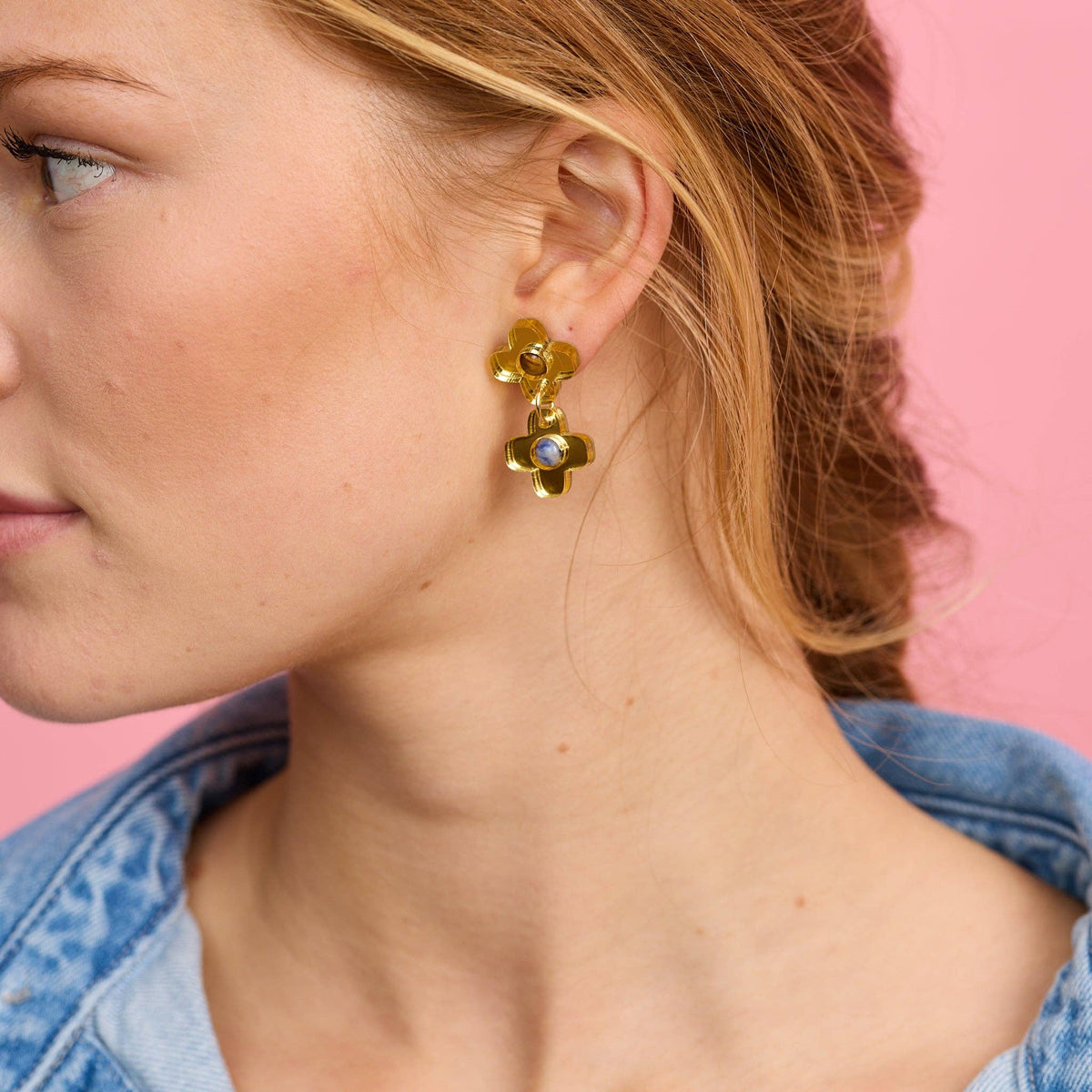 Hecate Flower Earrings - Gold