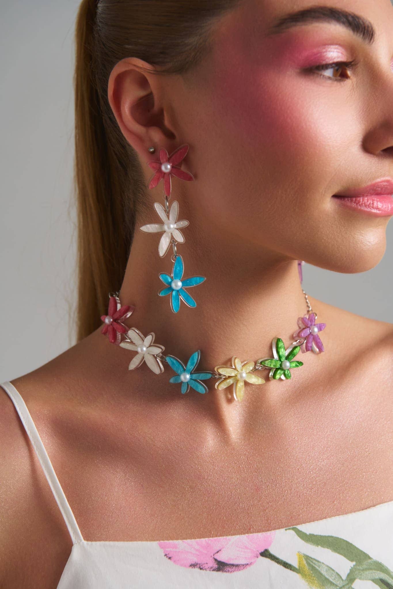 Acrylic Statement Stud Earrings - Ophelia Flowers