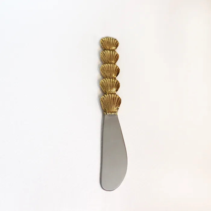 Condiment Spreader Knife - Gold Shell