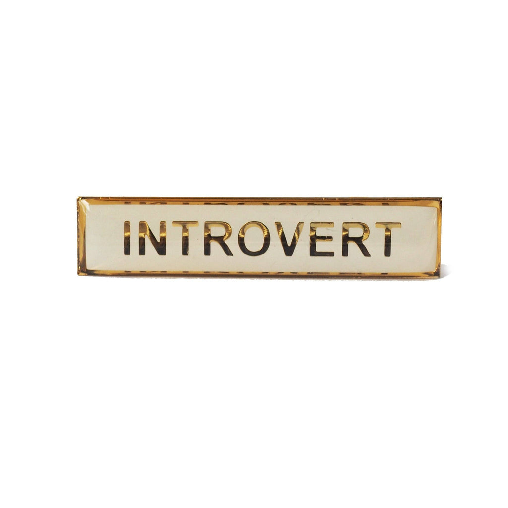 Enamel Title Pin Badge - Introvert