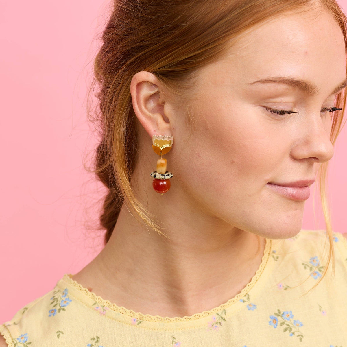 Clio Tulip Earrings - Gold