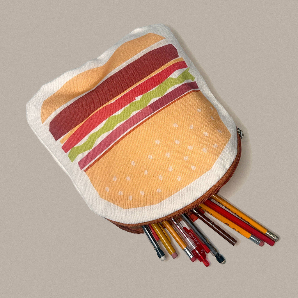 Canvas Pouch/Pencil Case - Hamburger