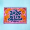 2026 Kitty Calendar with colorful cat illustrations on a light blue background