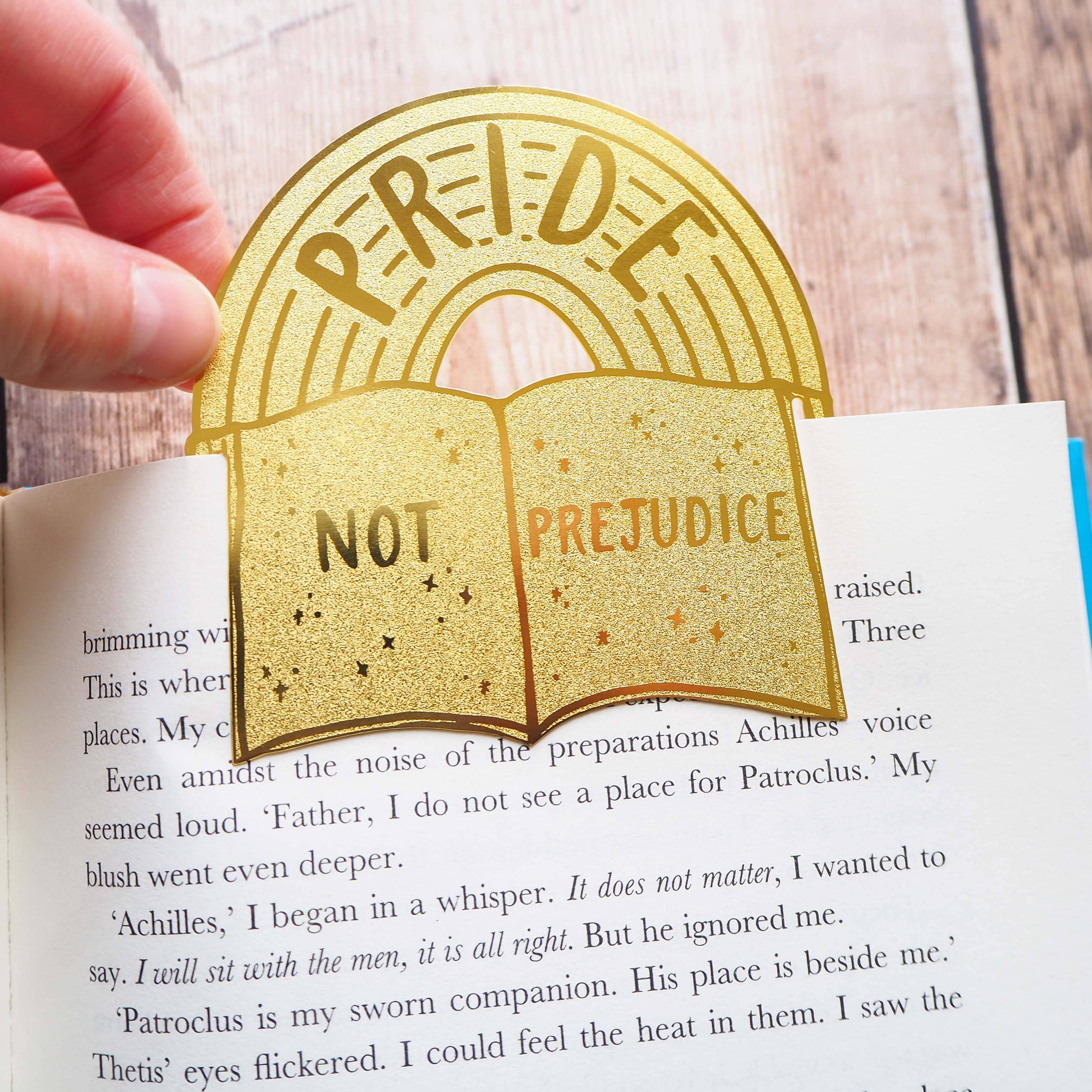 Brass Bookmark - Pride NOT Prejudice