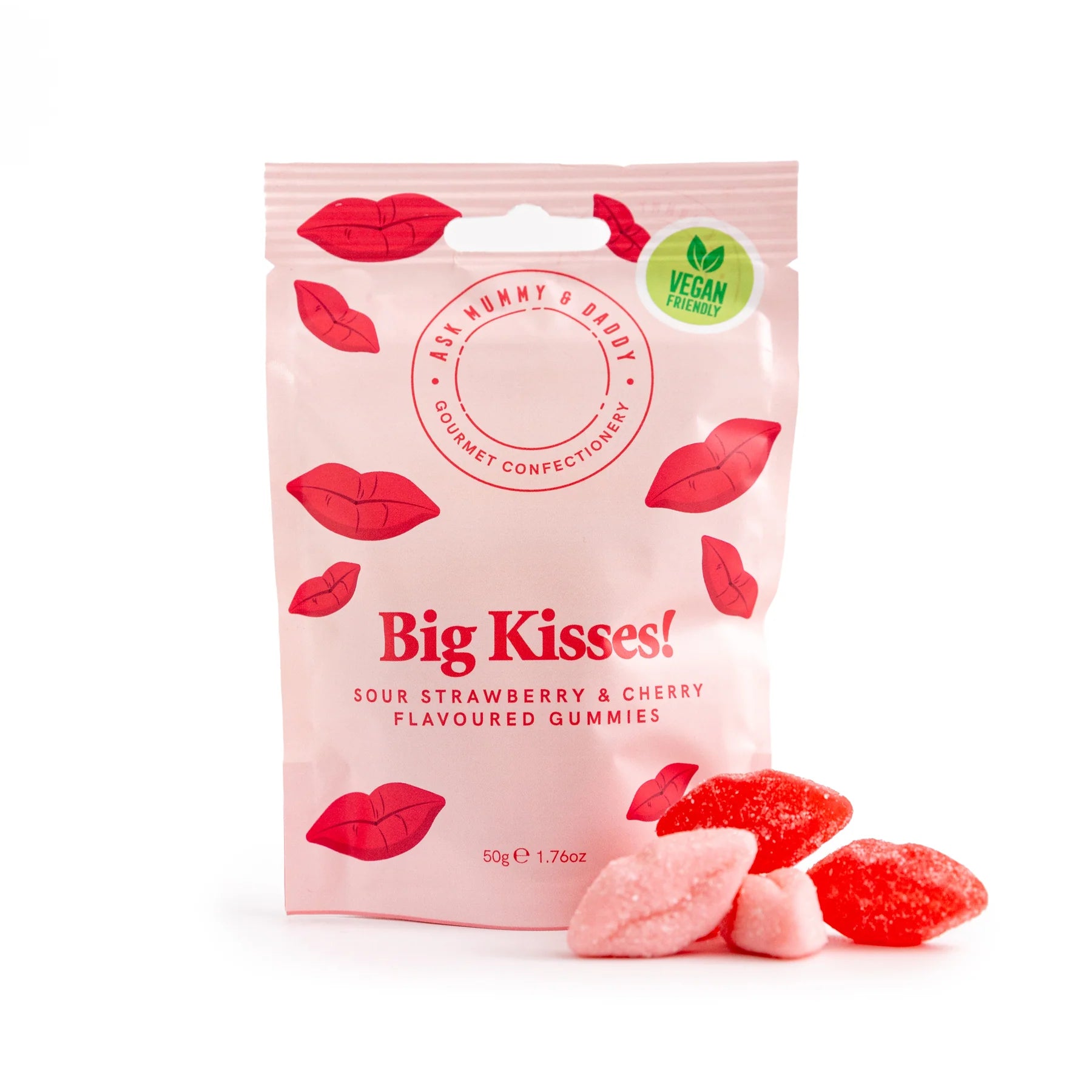 Vegan Gummy Candy Pouch - Big Kisses