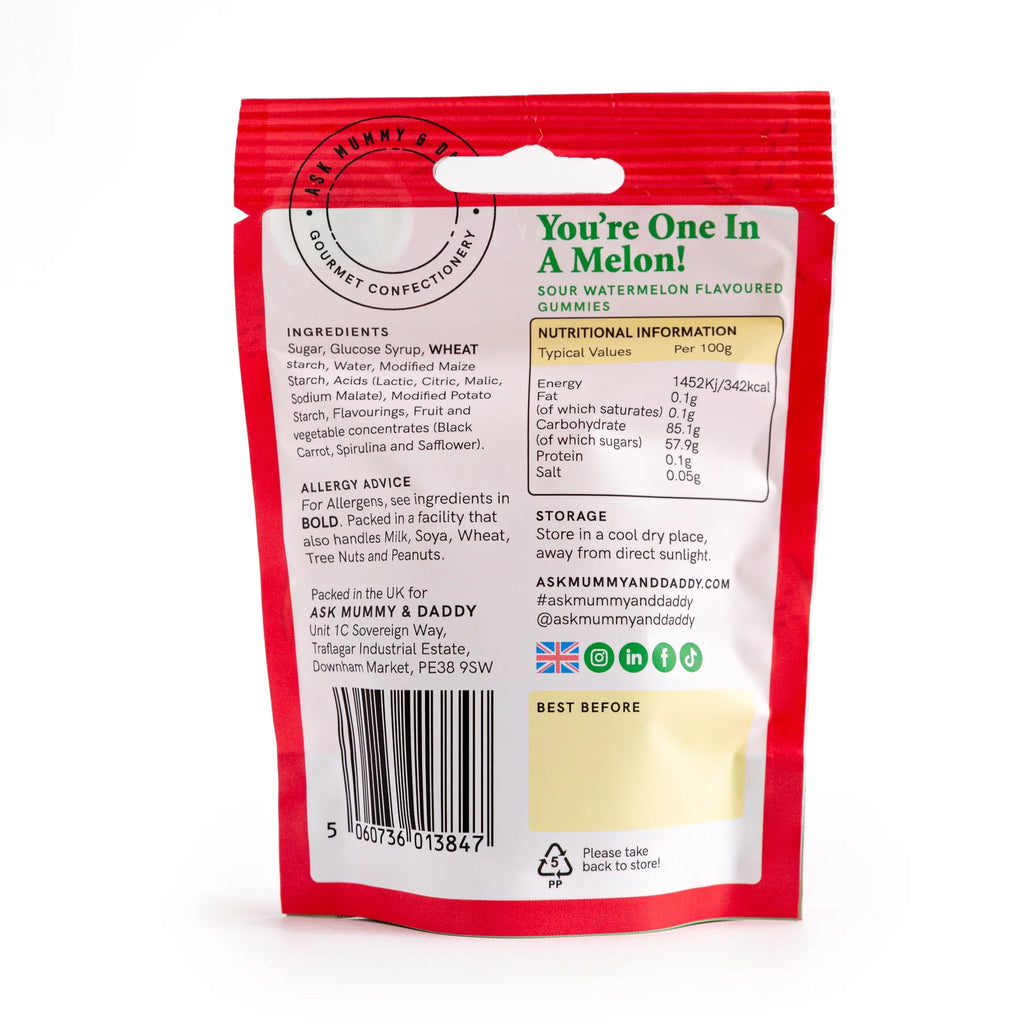 Vegan Gummy Candy Pouch - You're One In A Melon!