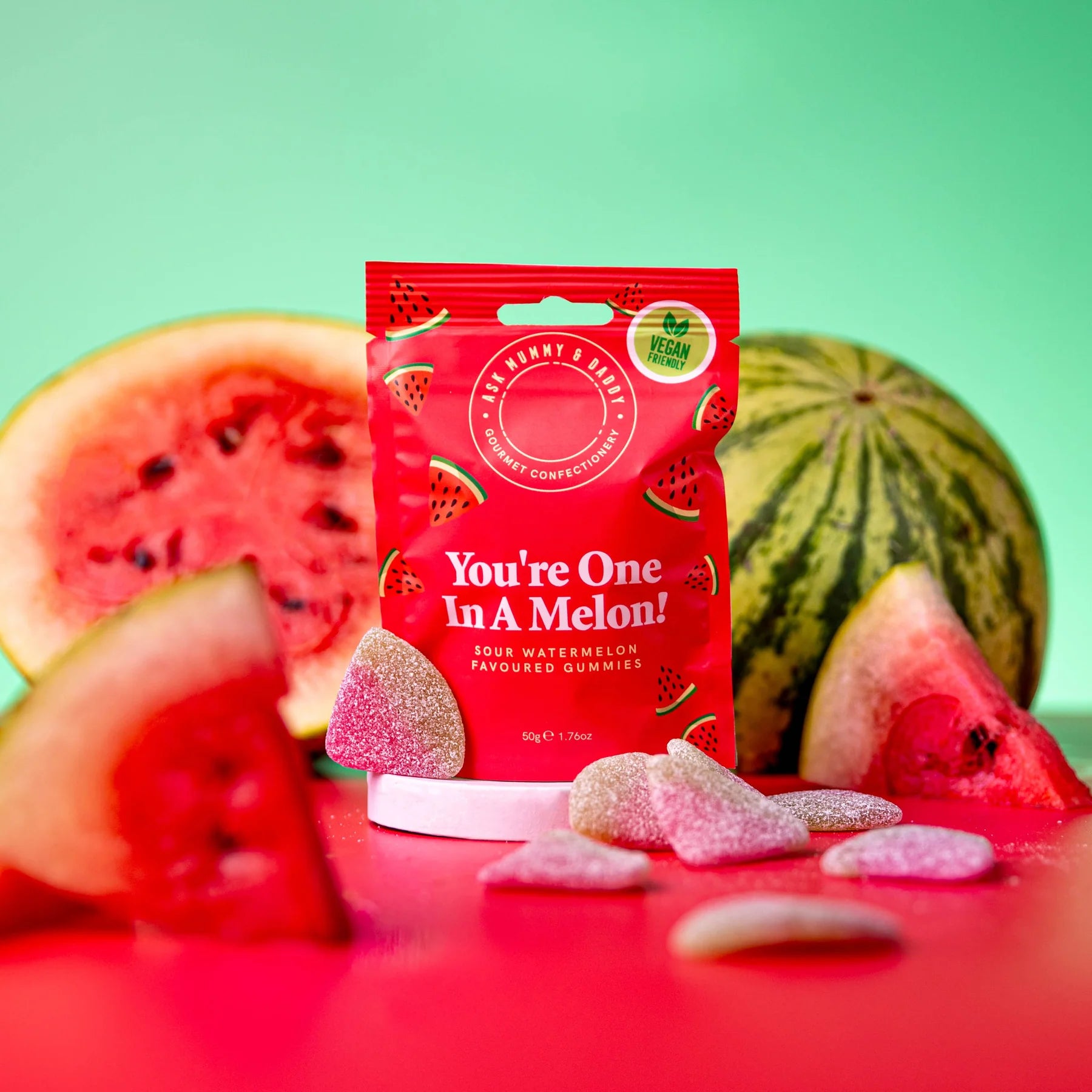 Vegan Gummy Candy Pouch - You're One In A Melon!