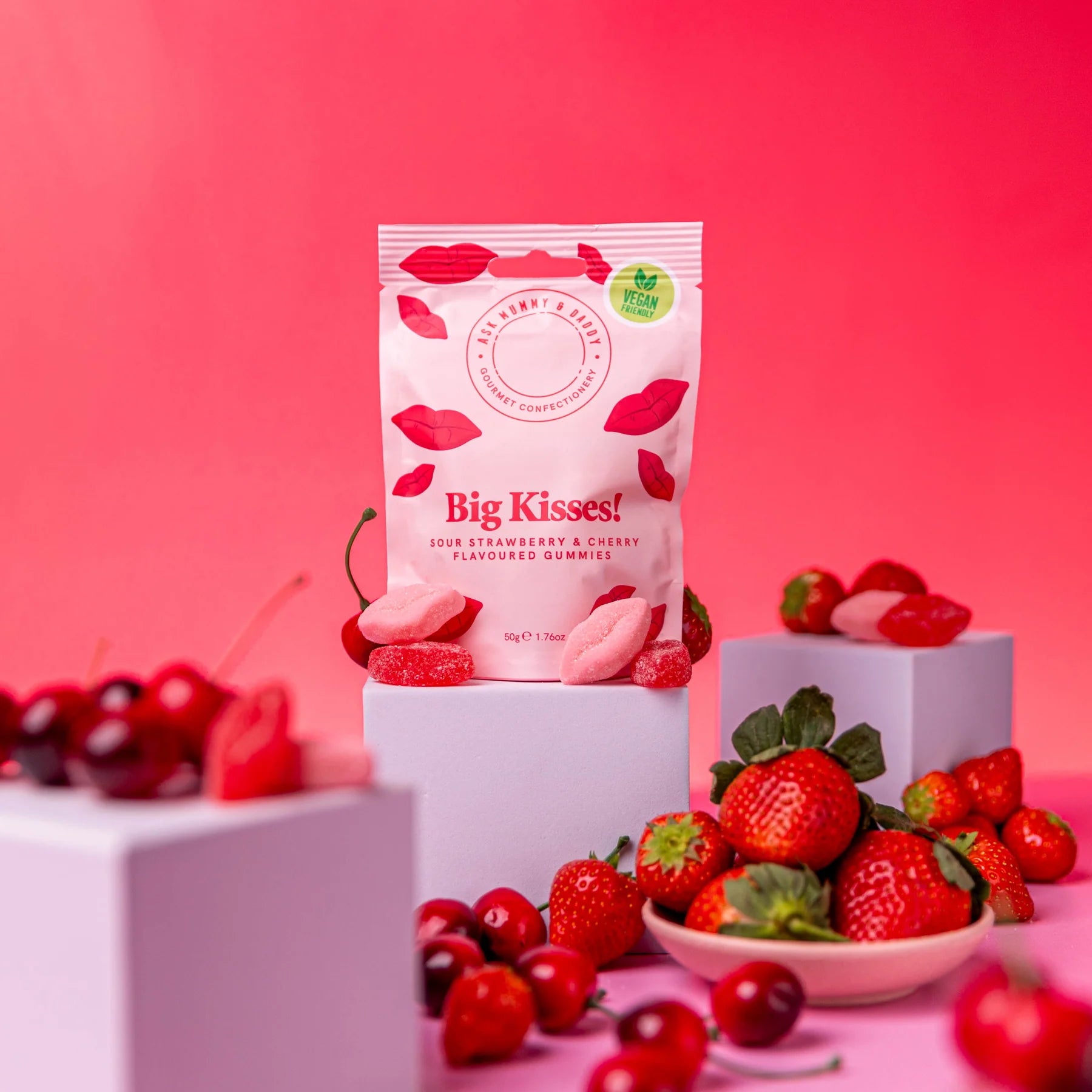 Vegan Gummy Candy Pouch - Big Kisses