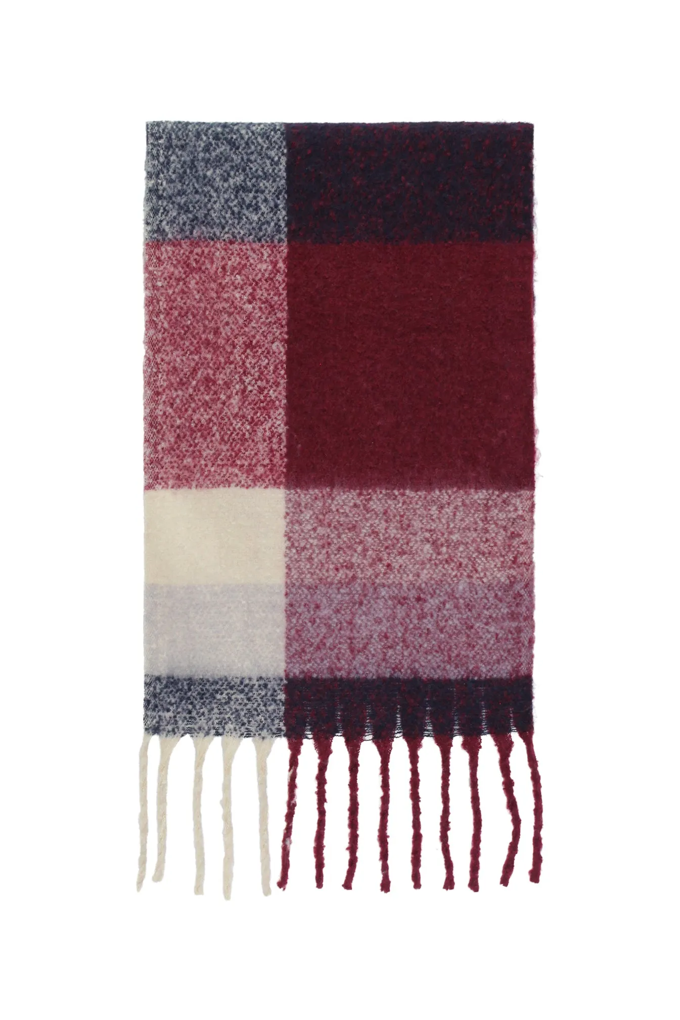 Giant Fluffy Scarf - Burgundy Sarah