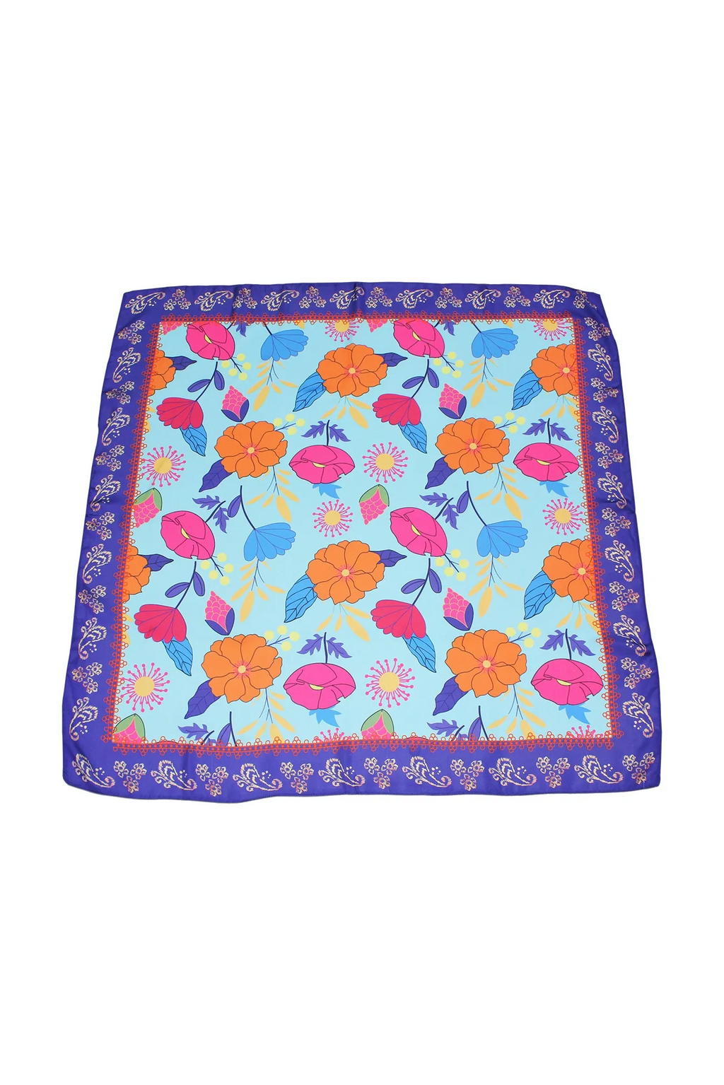 Large Scarf - Floreto Blue